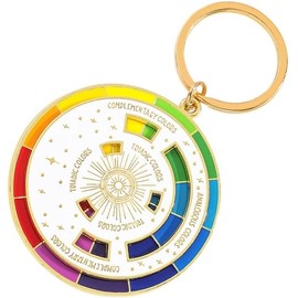 Llavero de aleación colorido con diseño de rueda giratoria, regalos portátiles para adultos de moda, uso casual, uso diario