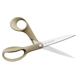 Fiskars Recycled universal scissors, functional shape, 100% recyclable materials, total length: 21 cm, recycled stainless steel/plastic, grey, 1058094