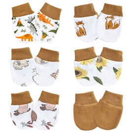 Oslynia 6 Pairs Baby Mittens for Newborn Essentials, No Scratch Newborn Mittens for Babies 0-6 Months, Hypoallergenic Cotton Baby Mitts for Infant Boys Girls Gifts New Born Must Haves