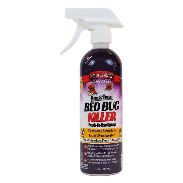 Nature's Mace Bed Bug Killer 16oz Spray/Commercial Grade Bed Bug