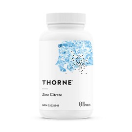 Thorne Zinc Citrate - Well-Absorbed Zinc Supplement - 60 Capsules - 60 Servings