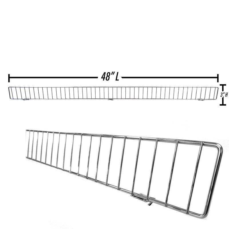 STORE FIXTURES DIRECT Gondola Shelf Fence, Wire Front Lip for