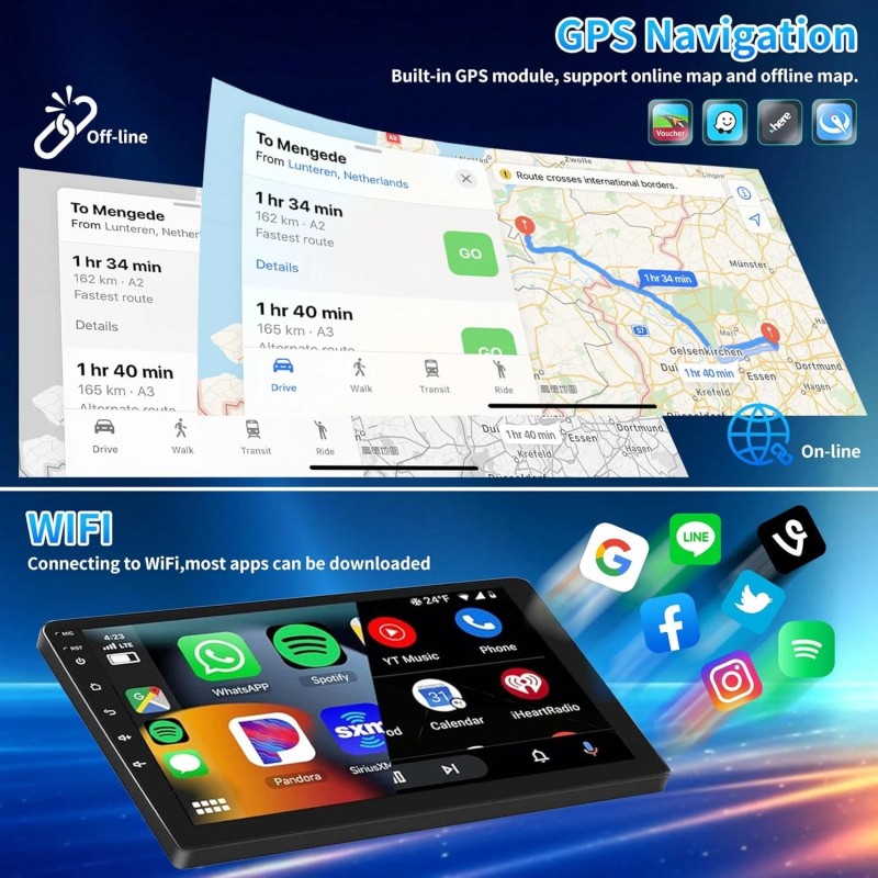 7'' For 2011-2014 Chrysler 200 Apple CarPlay Android 13 Car