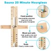 Sauna Hourglass Sand Timer 20 Minute,Rotating Sand Clock 20 Min,Wooden
