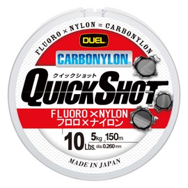DUEL(デュエル) HARDCORE(ハードコア) カーボナイロンライン 10Lbs. HARDCORE QUICK SHOT CN 150m 10LbS. チタンゴールド バス H3348