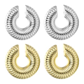 2 Pieces Hollow Thick Earrings for Women, Hypoallergenic Fashion Jewelry Gifts, Valentine's Day Gifts for Women and Girls