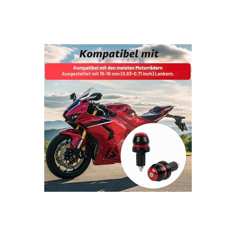 Baceyong Motorrad Lenker Griffe Lenker Ende Schieber Kappe Stecker