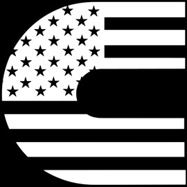 American Flag Vinyl Decal 5 X 5 Glossy White Compatible with Cummins Diesel Trucks 1500 2500 3500 Window Bumper Sticker Door Toolbox Hood