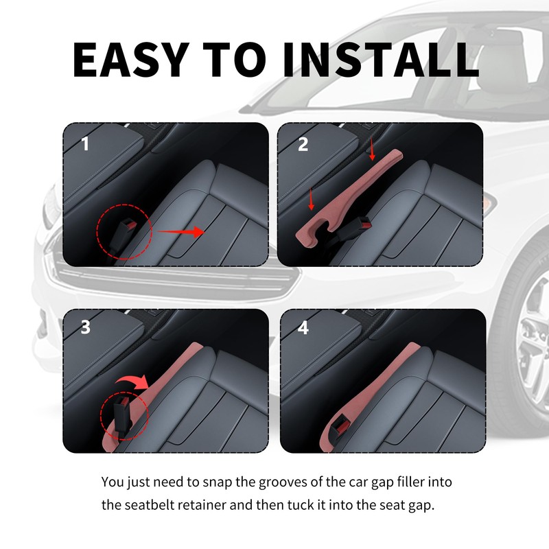 New Car Seat Gap Filler 2 Pack,Flexible Seat Gap Filler