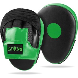 Lions Target Focus Pads - Martial Arts Punching Training Hand Punch Mitts (Mesh Green)