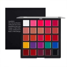 Paleta De Brillo Labial Hidratante De 25 Colores A Prueba De
