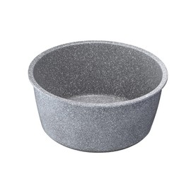Cainz Stone Marble Pot with Removable Handle, Compatible with Induction and Gas Fire, Diameter 7.1 inches (18 cm), Lightweight, Simple, Stylish, Cooking