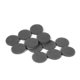 Slipstick Premium Wool Felt Furniture Pads/Chair Feet Floor Protectors (1.5 Inch Round) Includes 12 Heavy-Duty Felt Pads with Self Stick Adhesive, Gray, CB117