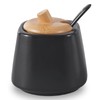 Pullmer Ceramic Sugar Bowl with Bamboo Wood Lid and a