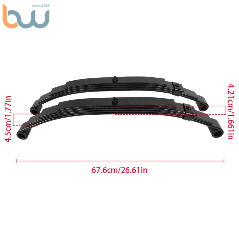 TINVHY Pack of 4 For 5000 lbs Axle Trailer Leaf