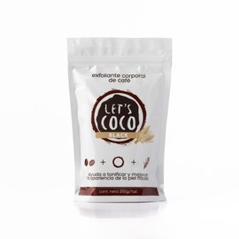 LET'S COCO | Exfoliante Corporal Super Tonificante, Let’s Coco Black - Exfoliante de Café, Anti-Celulitis, Para Uso en Todo el Cuerpo - Contenido Neto 200 Gr – 7 Oz