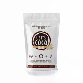 LET'S COCO | Exfoliante Corporal Super Tonificante, Let’s Coco Black - Exfoliante de Café, Anti-Celulitis, Para Uso en Todo el Cuerpo - Contenido Neto 200 Gr – 7 Oz