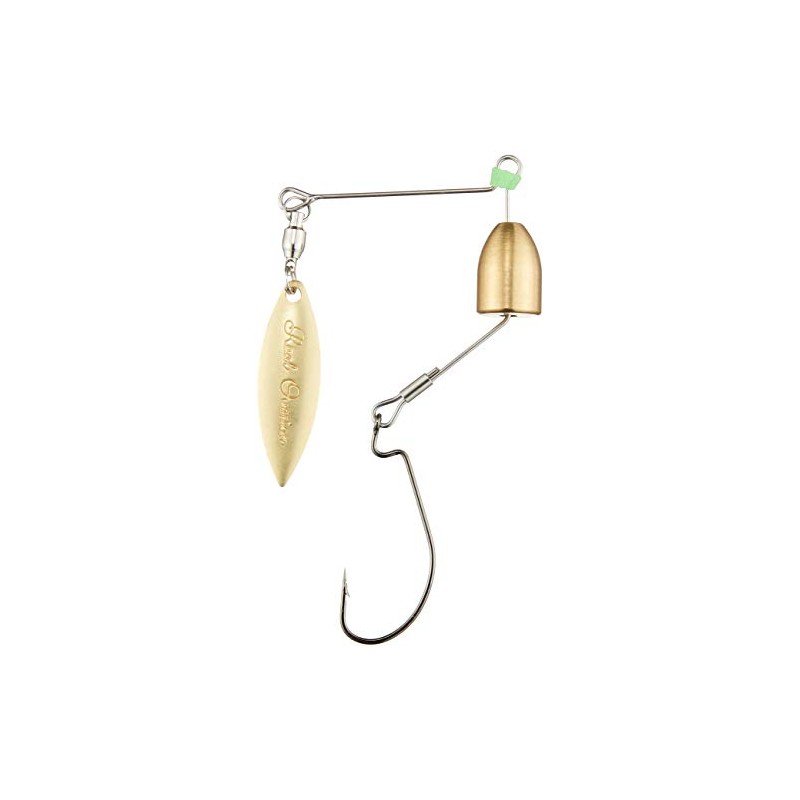 FUJIWARA Spin Bomb Lure 0.2 oz (7 g), Gold.
