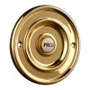 Polished Brass 76mm Dia Bell Push with China Press