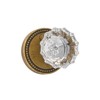 Asidrama 1 Pack Privacy Antique Brass Crystal Door Knob with