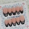 Lace drop handmade nail tip. Pedi tip - Paddy B