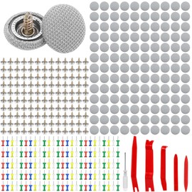 NZZVNZ 130 Piece Roof Liner Repair Set, Universal Car Roof Rivets, Car Repair Rivets, Car Headliner Repair Set with Pins, Screwdriver, Tape Measure and Tool for Majority Car