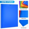 Ellinjan 48 Pack Plastic Folders with Pockets and Prongs, Clear