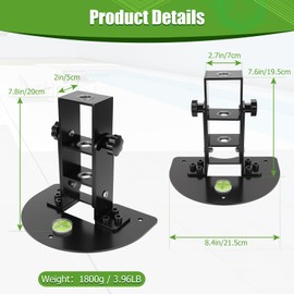 Poiyham Pool Fence Drill Guide, Adjustable Angle Drilling Guide Tool with Bubble Level, Portable Drilling Aid for Installing Pool Safety Fence on Concrete, Anchor Hole Size 5/8”, Black