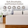 Superity Linen Fitted Sheet, 100% Cotton 200 Thread Count, Cool