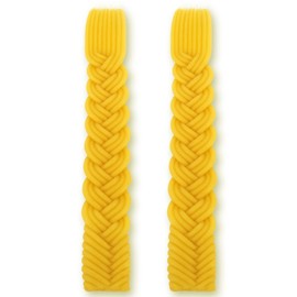 Natural Beeswax Flat Braided Havdalah Candle Multi Wick Bee Wax End of Shabbat Havdallah Candle 12" Tall Shabbat Candles by Zion Judaica - 2 Pack