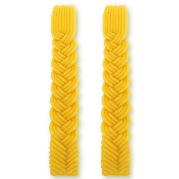 Natural Beeswax Flat Braided Havdalah Candle Multi Wick Bee Wax
