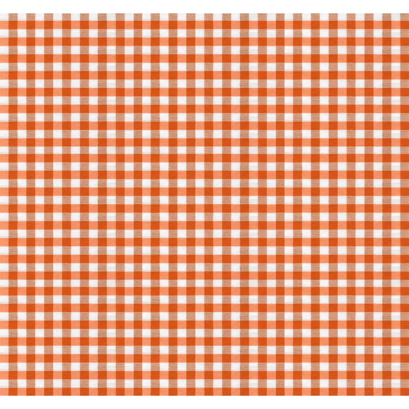 Martina Home Petit Vichy Orange 140 Round Tablecloth Teflon Confectioned