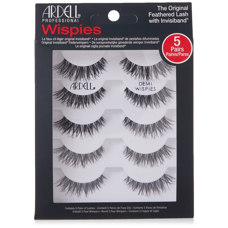5 Pack Black Wispies Lashes