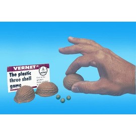 Michel & Greco Three Shell Game (Vernet) - Magic Trick for Kids, 3 Shells, 2 Special Vinyl Peas, Full Instructions