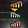 ZDEERAOTO LED Front Headlight Side Marker DRL Amber Sequential Turn