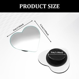 HQRNYP Heart Shaped Blind Spot Mirrors for Cars, Car Side Blind Spot Mirror, Convex Rearview Mirror for Enhanced Safety, Frameless Glass Convex Blind Spot Stick-on Mirrors Accessories for Cars Suvs
