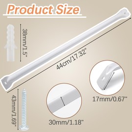 Dijedev 12 Inch Closet Shelf Brackets, 6Pcs Wire Shelf Brackets, Metal White Closet Support Bracket with Anchors and Screws, Hidden Wall Shelves Accessories for Support Wire Closet Shelves Racks