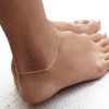 MEVECCO Anklet for Women Sliver Satellite Chain Sliver Plated Dainty