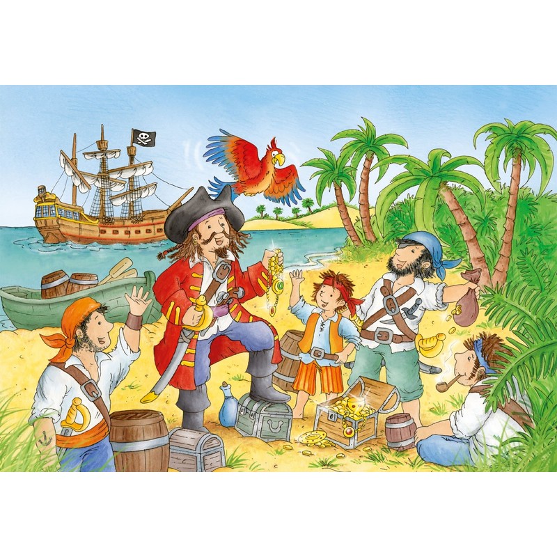 Ravensburger 09168 Jigsaw Puzzle Pirates' World Two x 20-Piece Puzzles