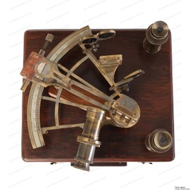 US HANDICRAFTS 8 Inch Maritime Antiques Marine Captain Sextant - Brass Nautical Sextant
