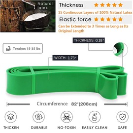 Pull-Up Bands Resistance-Bands Exercise-Bands - Pull up Assistance Bands Workout Bands Resistance for Women Long Resistance Bands Resistance Loop Bands Perfect for Gym Home (Green (50-120lbs))