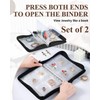 AOLEIXIYA Set 2 Clear Jewelry Book Organizer Travel Earring Storage