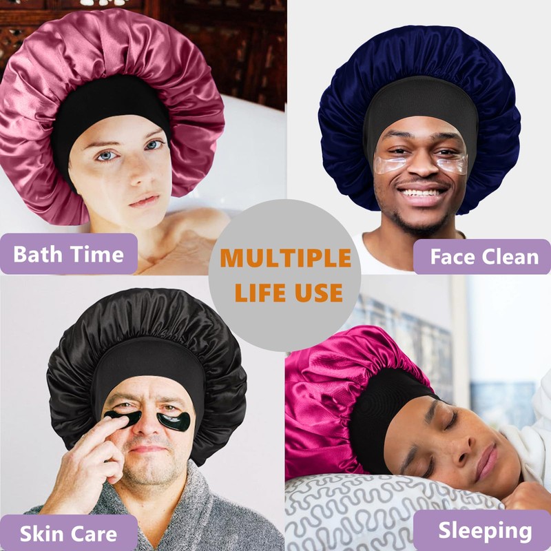 Silk Bonnet for Sleeping,Bonnet for Men and Women,Double Layer Satin