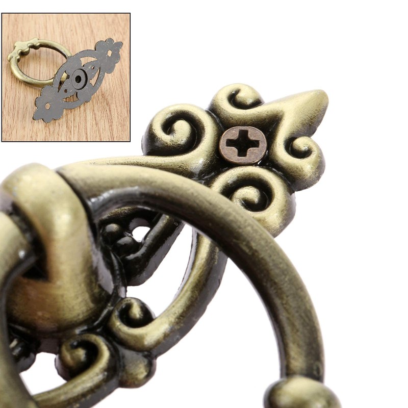 Yetaha Drawer Ring Pull Handles, 10PCS Antique Ring Pull Handle
