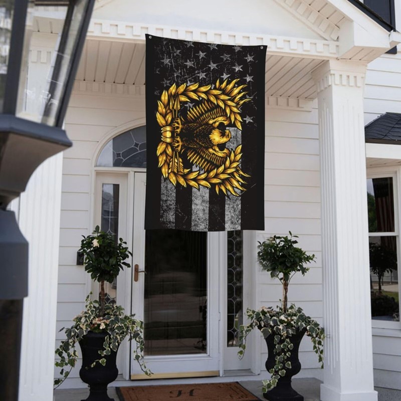 Warrant Officer Rising Eagle Flag Indoor Outdoor Yard Decoration Flag