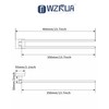 WZRUA Swivel Towel Rail, 180° Rotate Towel Rack Square Base,Stainless