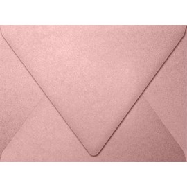 LUXPaper A6 Contour Flap Invitation Envelopes | 4 3/4" x 6 1/2" | Misty Rose Metallic | 84lb. Text | 50 Qty