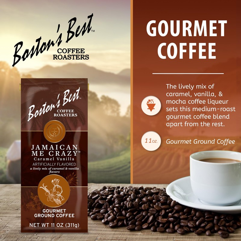 Boston’s Best Coffee - Jamaican Me Crazy Flavored Coffee, Delicious