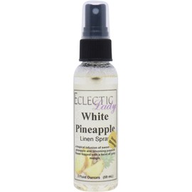 White Pineapple Linen Spray (Double Strength), 2 ounces - Eclectic Lady Sheet and Linen Spray - No Artificial Colors, Parabens, or Preservatives - Long-Lasting Scent for Bed, Fabric & Pillow