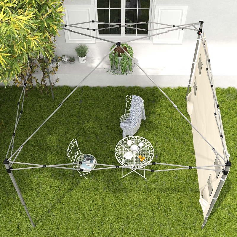 Outsunny Gazebo Side Panel, Canopy Sidewall Panel with 4 Mesh